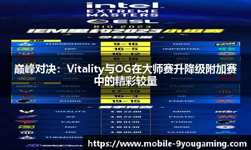 巅峰对决：Vitality与OG在大师赛升降级附加赛中的精彩较量